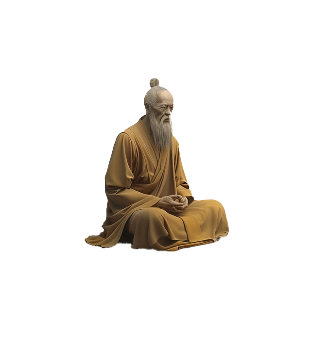 Monk meditating I Ching Monk meditating I Ching